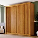 Ver imagem 1 de Guarda-Roupa para Casal 2 Portas Milano MDF Marrom/Cinamomo