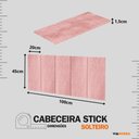 Ver imagem 6 de Cabeceira Modulada Estofada Adesiva Decorativa Solteiro 100cm - Rosa