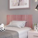 Ver imagem 1 de Cabeceira Modulada Estofada Adesiva Decorativa Solteiro 100cm - Rosa