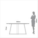 Ver imagem 4 de Mesa de Jantar Retangular 6 Lugares 160cm x 90cm Base em X 100% MDF Carvalho Rose