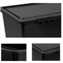 Ver imagem 7 de Container Caixa Plastica 28L Preta Tampa Organizador Roupas Acessorios Brinquedos Armario Lavanderia