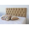 Cabeceira Estofada King Na Cor Bege 195x50cm Botões na Mesma Cor - Conforto Para o Seu Lar - 1