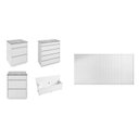 Ver imagem 2 de Conjunto Cabeceira Florença King/Casal + Cômoda + Mesa de Cabeceira +Baú Branco