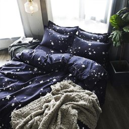 Jogo de Cama Solteiro King Star Black 6 Peças com Edredom - 2