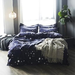 Jogo de Cama Solteiro King Star Black 6 Peças com Edredom - 5