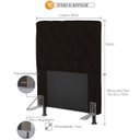 Ver imagem 3 de Cabeceira Cama Box Solteiro 90cm Cristal Corino Branco - JS Móveis