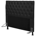 Ver imagem 3 de Cabeceira Cama Box Casal 140cm Cristal Corino Preto - Js Móveis