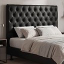 Ver imagem 1 de Cabeceira Cama Box Casal 140cm Cristal Corino Preto - Js Móveis