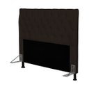 Ver imagem 2 de Cabeceira Cama Box Casal 140cm Cristal Corino Marrom - JS Móveis