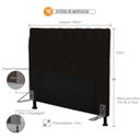 Ver imagem 3 de Cabeceira Cama Box Casal 140cm Cristal Corino Marrom - JS Móveis