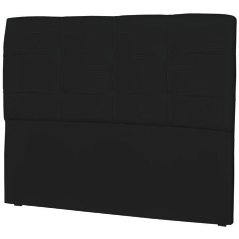 Cabeceira Casal Cama Box 140cm London Corino Preto - JS Móveis