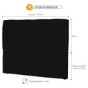 Ver imagem 3 de Cabeceira Casal Cama Box 140cm London Corino Preto - JS Móveis
