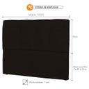 Ver imagem 3 de Cabeceira Casal Cama Box 140cm London Corino Marrom - JS Móveis