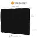 Ver imagem 3 de Cabeceira Casal Cama Box 160cm London Corino Preto - JS Móveis