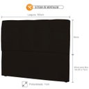 Ver imagem 3 de Cabeceira Casal Cama Box 160cm London Corino Marrom - JS Móveis