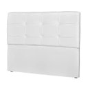Ver imagem 2 de Cabeceira Casal Cama Box 160cm London Corino Branco - JS Móveis