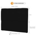 Ver imagem 3 de Cabeceira Casal Cama Box 195cm London Corino Preto - JS Móveis