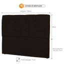 Ver imagem 3 de Cabeceira Casal Cama Box 195cm London Corino Marrom - JS Móveis
