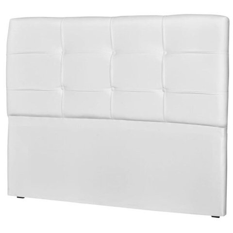 Cabeceira Casal Cama Box 195cm London Corino Branco - JS Móveis