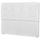 Ver imagem 1 de Cabeceira Casal Cama Box 195cm London Corino Branco - JS Móveis