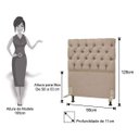 Ver imagem 4 de Cabeceira Cama Box Solteiro 90cm Cristal Linho Bege - JS Móveis