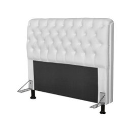 Cabeceira Paris Para Cama Box Casal 140cm Paris Corino Branco - JS Móveis - 2