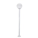 Ver imagem 1 de Poste de Jardim com Globo de Vidro Transparente 15x30 de 2,00m P18 em Aço Branco