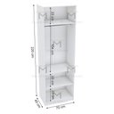 Ver imagem 2 de MÓDULO CLOSET A2,20 COM CABIDEIRO E MALEIRO M298.B (CLOSET LOJA) MUNDI MOVEIS