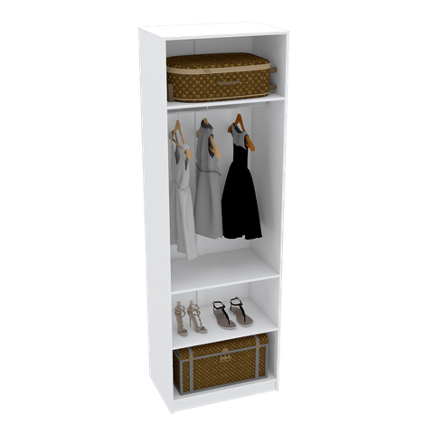 MÓDULO CLOSET A2,20 COM CABIDEIRO E MALEIRO M298.B (CLOSET LOJA) MUNDI MOVEIS