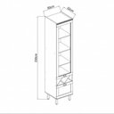 Ver imagem 2 de Cristaleira 50cm 1 Gavetão MDF Fendi com Branco Genialflex Móveis