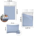 Ver imagem 4 de Jogo de Cama King Size Liso 300 Fios Nova América:azul