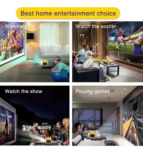 M24 Mini Projetor 1080p Full Hd Portátil de Casa Led Pequeno Projektor - 3