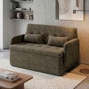 Ver imagem 1 de Sofá Cama 2 Lugares Casal 1,30 Mts Pompeia Sissy Matrix Cor:Chenile Prime Marrom