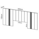 Ver imagem 4 de Cabeceira Para Cama Box Casal 300cm Estofado Liso Dalla D01 Freijó - Mpozenato