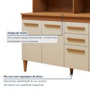 Ver imagem 6 de Cozinha Compacta Toronto 7 Portas 2 Gavetas MDF-MDP 153cm Off White Kaiki Móveis