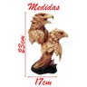 Decoração Escultura Cabeças de Águia Estátua em Resina 23cm - 2
