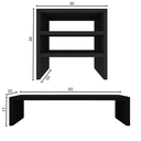 Ver imagem 2 de Kit Suporte de Mesa Monitor e Escaninho Organizador Preto