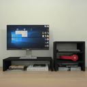 Ver imagem 4 de Kit Suporte de Mesa Monitor e Escaninho Organizador Preto