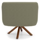 Ver imagem 4 de Poltrona Decorativa Sala de Estar Giratória Base Giromad Madeira Jade C-19 Corano Bege - Domi