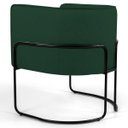 Ver imagem 3 de Kit 2 Poltronas Decorativas Base Aço Betina C-117 Linho Verde Musgo - Domi