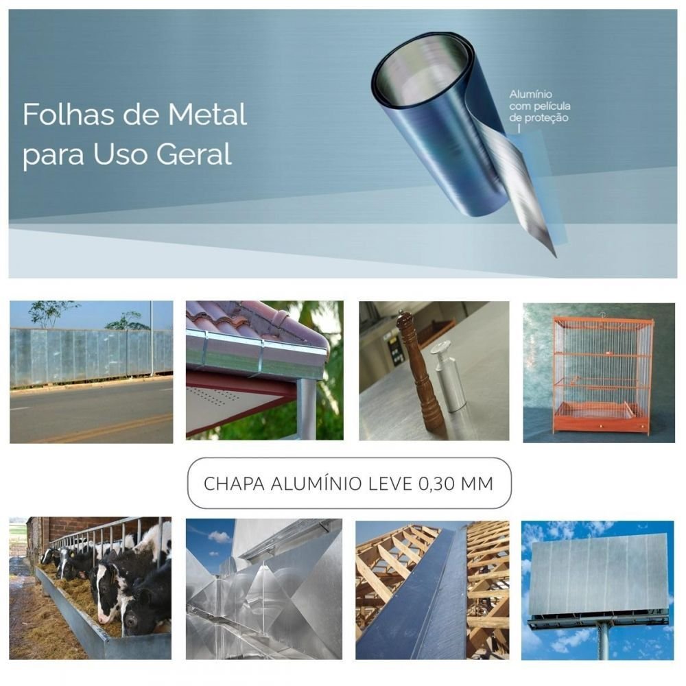 Bobina Chapa 0,30mm Alumínio 40 Cm X 55 M Civitt - 2