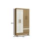 Guarda Roupa Coimbra 4 Portas 2 Gavetas Atacama Off White - Aramóveis - 3