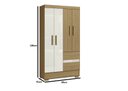 Ver imagem 3 de Guarda Roupa Coimbra 4 Portas 2 Gavetas Atacama Off White - Aramóveis