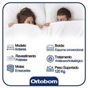 Ver imagem 2 de Cama Box Baú Queen Suede Bipartido + Colchão Airtech Molas Ortobom 158x198x71 Bege