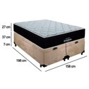 Ver imagem 7 de Cama Box Baú Queen Suede Bipartido + Colchão Airtech Molas Ortobom 158x198x71 Bege