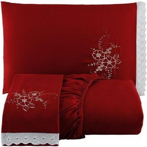 Jogo De Cama Solteiro 2 Peças Vermelho