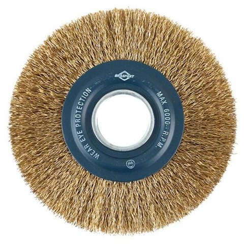 Escova De Aço Circular Ondulada 6 Pol. X 1 Pol. Brasfort