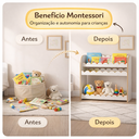 Ver imagem 5 de Estante Infantil Branca Porta Livros Com Prateleira para Brinquedos 100% MDF - Vieira