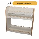 Ver imagem 3 de Estante Infantil Branca Porta Livros Com Prateleira para Brinquedos 100% MDF - Vieira