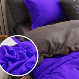 Jogo De Cama Solteiro 7 Peças Com Edredom Roxo Com Cinza - 3